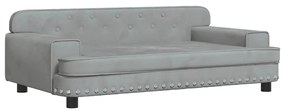 vidaXL Καναπές Παιδικός Ανοιχτό Γκρι 90 x 53 x 30 εκ. από Βελούδο