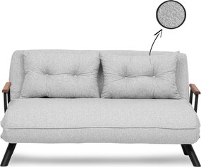 Διθέσιος Καναπές Κρεβάτι Γκρι SANDO 78x133x78