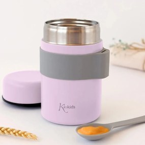 Βρεφικό Θερμός Φαγητού 500ml + Κουτάλι Kiokids Λιλά 5373