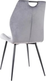 Καρέκλα Arco Velvet-Gkri (4) τεμάχια