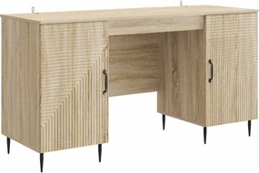 vidaXL Γραφείο Sonoma Δρυς 142,5 x 50 x 75 εκ. Επεξεργασμένο Ξύλο