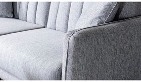 Καναπές 3θέσιος κρεβάτι PWF-0178 με ύφασμα γκρι 202x80x85 εκ - Ύφασμα - 071-000451
