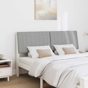 vidaXL Ταπετσαρισμένο κεφαλάρι Ανοιχτό γκρι 150 cm