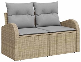 vidaXL Σετ Καναπέ Κήπου 9 pcs Μπεζ συνθετικό ρατάν