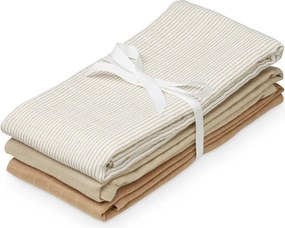 Cam Cam Πανάκια αγκαλιάς 3τμχ. Mix,Classic Stripes Camel