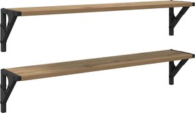 vidaXL Ράφια Τοίχου 2 τμχ. Artisan Oak 80 x 15 x 15,5 cm