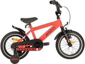 Speeder 14 Inch 24 cm Boys Coaster Brake RedBlackAMIGO