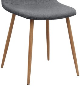 Καρέκλα τραπεζαρίας Iris Megapap γκρι ύφασμα - μεταλλικό φυσικό πόδι 43x50x85εκ.