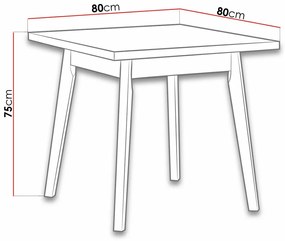 Τραπέζι Victorville 127, Μαύρο, Sonoma οξιά, 75x80x80cm, 14 kg, Πλαστικοποιημένη μοριοσανίδα, Ξύλο, Μερικώς συναρμολογημένο, Ξύλο: Οξιά | Epipla1.gr