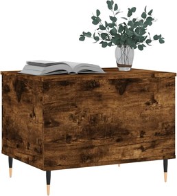 vidaXL Τραπεζάκι Σαλονιού Καπνιστή Δρυς 60x44,5x45 εκ. Επεξ. Ξύλο