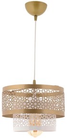 Φωτιστικό Οροφής Harold 390FLH2326 26x60cm 1xE27 40W White-Gold Opviq