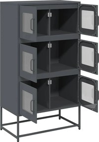 vidaXL Highboard Ανθρακί 68x39x123 cm Χάλυβας