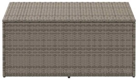 vidaXL κουτί αποθήκευσης κήπου γκρι 110x50x58 cm Poly Rattan