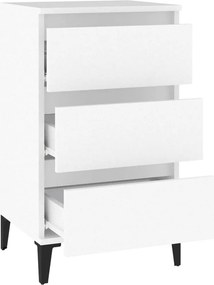 vidaXL Κομοδίνο Λευκό 40 x 35 x 70 εκ. από Επεξεργασμένο Ξύλο