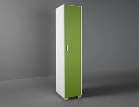 Intrahome Ντουλάπα παιδική μονόφυλλη σε χρώμα λευκό ρουστίκ-λαχανί 48x50x180 Intrahomesa-00652228