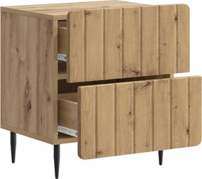 vidaXL Κομοδίνο 2 τεμ. Artisan Δρυς 43 x 34,5 x 49,5 εκ