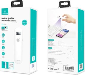USAMS UV Αποστειρωτής ultra mini US-ZB159,με οθόνη &amp; μπαταρία, λευκός