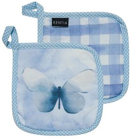 Πιάστρες Κουζίνας Liblika (Σετ 2τμχ) (20X20) Blue Kentia Cotton-Polyester