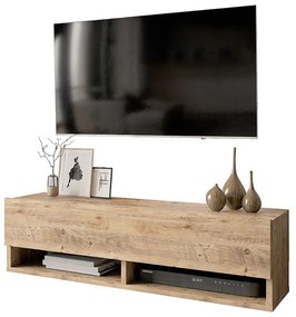 Έπιπλο τηλεόρασης επιτοίχιο Roscoe pakoworld oak 100x31,5x29,5εκ 176-000007