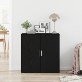 vidaXL Πλαϊνό γραφείο Μαύρη Οξυά 79 x 38 x 80 εκ. Επεξεργασμένο ξύλο