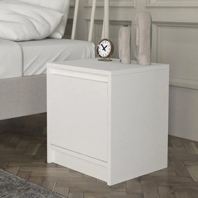 Κομοδίνο Conve Megapap χρώμα λευκό 40x35x45εκ.