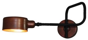 Φωτιστικό Τοίχου - Απλίκα HL-3544-1 77-3926 Cari Black &amp; Old Copper  Homelighting Metal