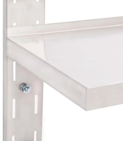 vidaXL Ράφι Τοίχου 2 Επιπέδων 100 x 30 εκ. από Ανοξείδωτο Ατσάλι
