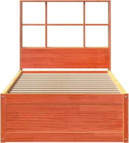 vidaXL Σκελετός Κρεβ. Χωρίς Στρώμα Καφέ Κεριού 75x190 εκ Μασίφ Πεύκο