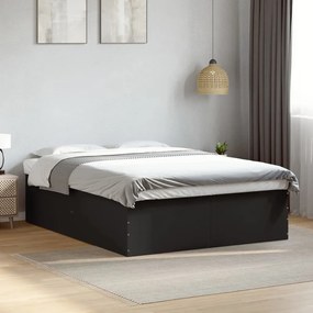 vidaXL Πλαίσιο Κρεβατιού Μαύρο 160 x 200 εκ. από Επεξεργασμένο Ξύλο