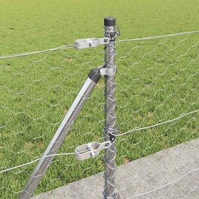 vidaXL Εξωτερική Εξαγωνική Περίφραξη με Σκυρόδετη Βάση 25 x 0,4 m