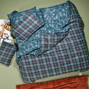 Παπλωματοθήκη Adam (Σετ 2τμχ) Black-Green-Yellow Kentia Single 160x240cm 100% Cotton