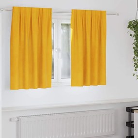 vidaXL Κουρτίνες 2 pcs κίτρινο μουσταρδί 140 x 140 cm Βελούδο