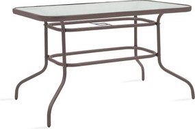 Τραπεζαρία Valor-Obbi σετ 7τεμ μέταλλο-pe καφέ