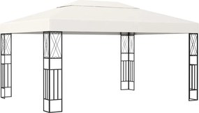 vidaXL Κιόσκι Κρεμ 3 x 4 μ. Υφασμάτινο