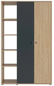 Insi Ritmo ντουλάπα - βιβλιοθήκη 122x58x200εκ. Natural Oak / Anthracite  0181.GM35