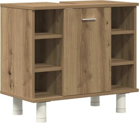 vidaXL Σετ Επίπλων Μπάνιου 3 Τεμαχίων Τεχνίτης Δρυς από Τεχν. Ξύλο