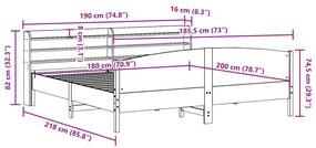 ΣΚΕΛΕΤΟΣ ΚΡΕΒ. ΧΩΡΙΣ ΣΤΡΩΜΑ ΚΑΦΕ ΚΕΡΙΟΥ 180X200 ΕΚ ΜΑΣΙΦ ΠΕΥΚΟ 3306959