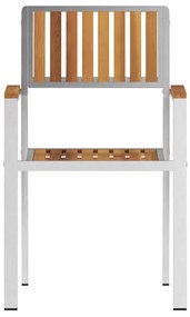 vidaXL Καρέκλα Κήπου 8 pcs Καφέ 56 x 54.5 x 87 εκ. Μασίφ ξύλο teak