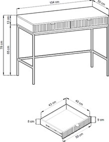 Κονσόλα Palermo-Mauro - 104.00Χ50.00Χ78.00cm