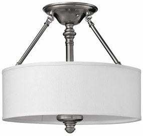 Πλαφονιέρα Φωτιστικό Οροφής 3xE27 Νίκελ Sussex HK-SUSSEX-SF Elstead Lighting-HK-SUSSEX-SF-Νίκελ Ματ HK-SUSSEX-SF