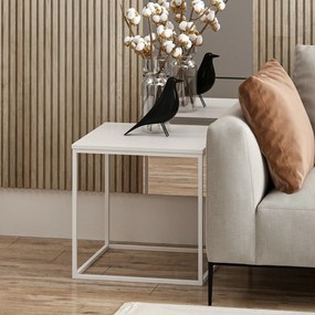 Βοηθητικό Τραπεζάκι Λευκό CAORA 52x50x50