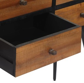 Τραπέζι Κονσόλα με Συρτάρια 116x30x76εκ Μασίφ Ανακυκλωμένο Teak - Καφέ