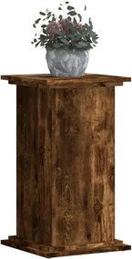 vidaXL Βάσεις Φυτών Καπνιστή Δρυς 33x33x60 εκ Επεξεργασμένο Ξύλο
