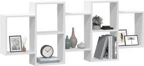 vidaXL Ραφιέρα Τοίχου Λευκό 159x18x65 εκ. από Επεξεργασμένο Ξύλο