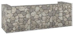 vidaXL Συρματοκιβώτιο Τοίχος για Κάδους 325x100x110 εκ Γαλβαν. Χάλυβας