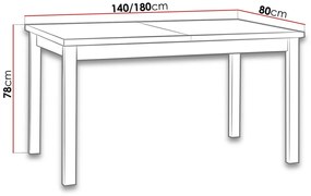 Τραπέζι Victorville 126, Άσπρο, Grandson δρυς, 76x80x140cm, 34 kg, Επιμήκυνση, Πλαστικοποιημένη μοριοσανίδα, Ξύλο, Μερικώς συναρμολογημένο