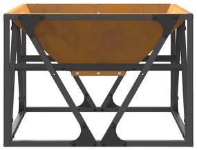 vidaXL Τζάκι Τετράγωνο 50x50x35 εκ Ανοξείδωτος Χάλυβας
