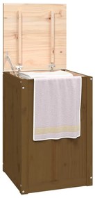 vidaXL Καλάθι Ρούχων Καφέ μελί 44x44x66 εκ από Μασίφ Ξύλο Πεύκου