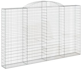 vidaXL Συρματοκιβώτια Τοξωτά 6 τεμ. 300x30x180/200 εκ. Γαλβαν. Ατσάλι