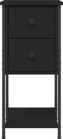 vidaXL Κομοδίνο Μαύρο 32 x 42 x 70 εκ. από Επεξεργασμένο Ξύλο